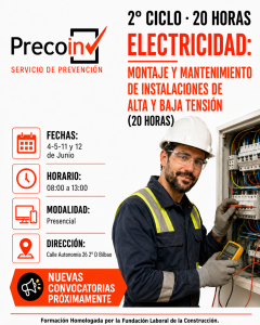formación de convenio – 2º ciclo (20 horas) de Electricidad
